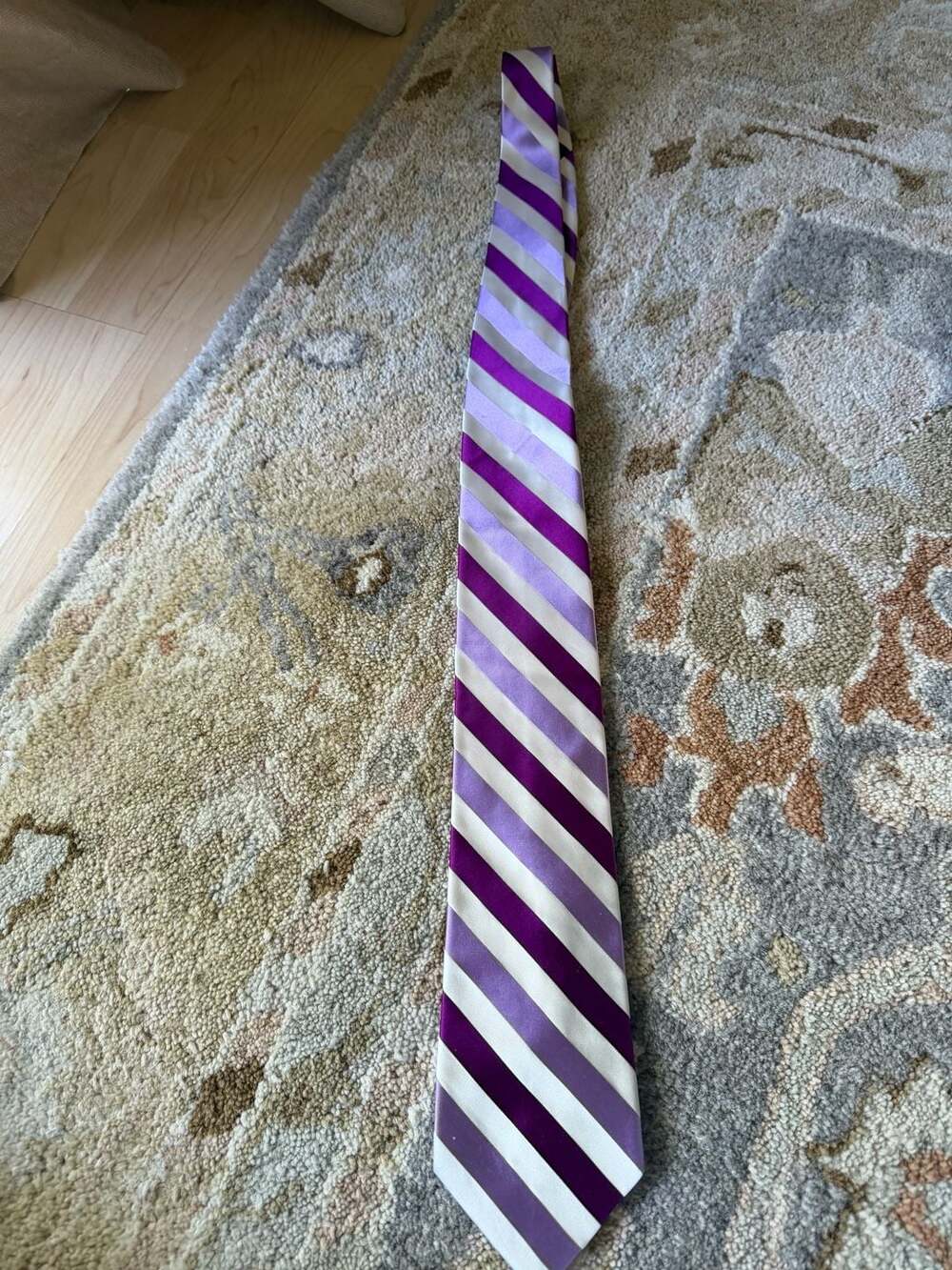 City of London Striped 100% Silk Necktie